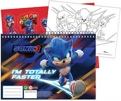 Μπλοκ Ζωγραφικης 23x33 Εκ 40 Φυλλα Αυτοκολλητα Sonic 3 Hedgehog #334-86416 Μπλοκ Ζωγραφικης 23x33 Εκ 40 Φυλλα Αυτοκολλητα Sonic 3 Hedgehog #334-86416