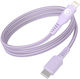 Bigben Connected Charging Transfer Cable Usb-c Lightning 3a Power Delivery 60w 1.2m Purple