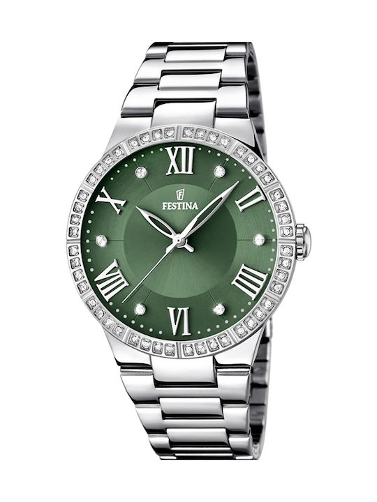 Festina Γυναικείο Ρολόι 36.5mm Μπαταρίας με Αση...