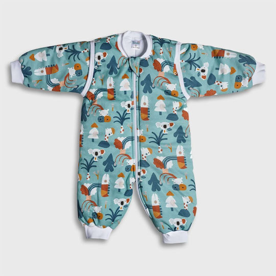 Tender Winter Baby Sleeping Bag with Detachable Sleeves Turquoise Tender Winter Baby Sleeping Bag with Detachable Sleeves Turquoise