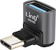 Linq USB-C Männlich Zu USB-A Weiblich Ladeübertragung Adapter 10 Gbps Rechtswinkel Grau