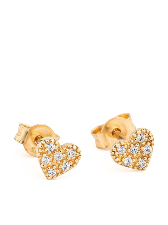George Art Jewels Earrings made of Gold 9K with Stones