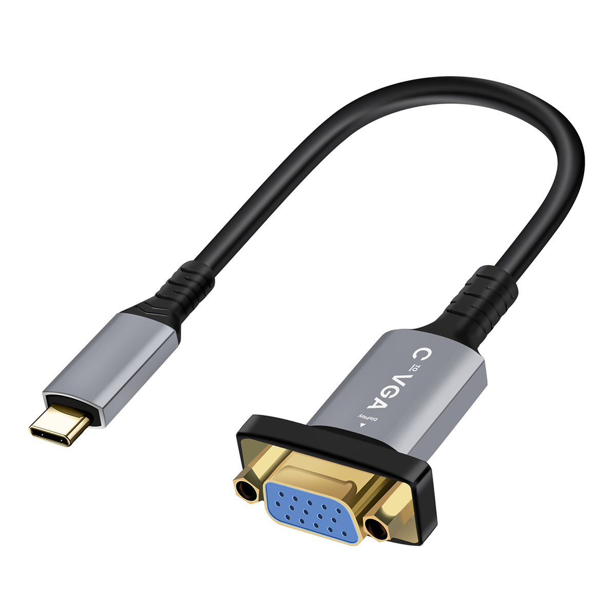 Linq USB-C Male to VGA Female Video Cable Full HD 1080p 20cm Black