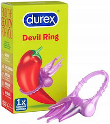 Durex Devil Пръстен За Ерекция Вибрационен С Изпъкналости