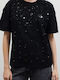 Damen T-Shirt Black