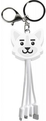 Yello Koko 3 In 1 Usb A Micro Usb Usb C Lightning Cable 0.15m Dog White