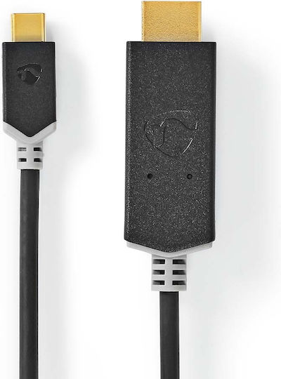 Nedis Cablu Usb 3.2 Gen 1 Usb-c Masculin La Hdmi Masculin 4k 60hz 2m Negru Auriu