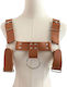 Kinksters Kinksters Leder- und Latex-Outfit Harness Braunes