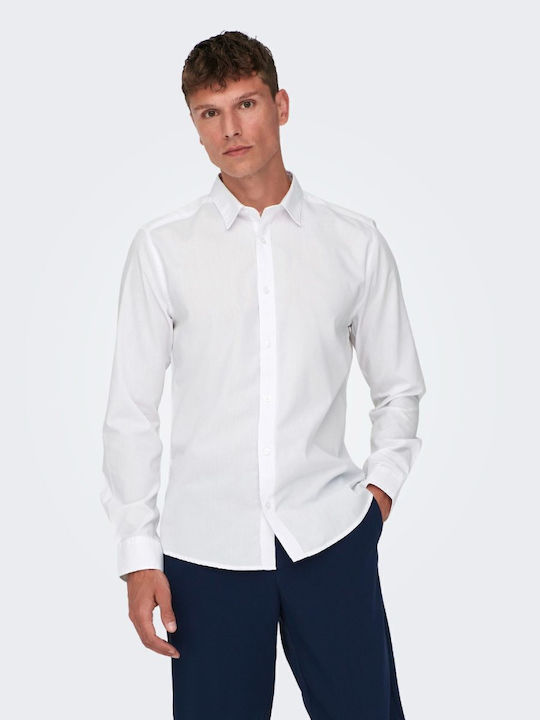 Μακρυμάνικo Πουκάμισο Bright White, Λευκο