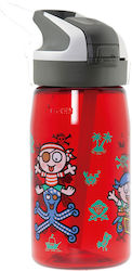 Laken Kids Water Bottle 450ml Red Personalized