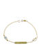 Roloi Kaliamanis Kids Bracelet ID from Gold 9K with Evil Eye