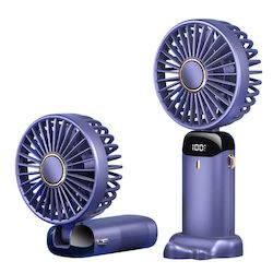 Tragbarer Ventilator 5 Geschwindigkeiten N15 Usb-c 2a 1800mah Kompakt Leichtgewicht Set Aufkleber Lila