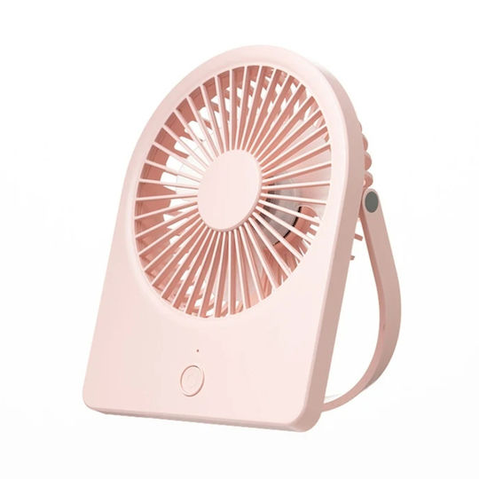 Mini Ventilator Portabil Ct-108 Usb 2w Compact Ușor Set Autocolant Roz