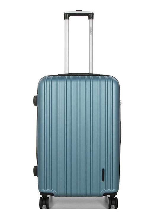 WORLDLINE Valiză de Călătorie Medie Dură BLUE OPEN cu 4 roți Înălțime 65cm