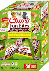 Churu Cat Fun Bites Chicken Pumpkin 8 Pcs Pet Supplies