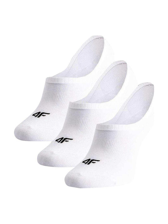 4F Athletic Socks White 3 Pairs