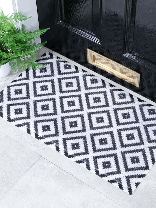Artsy Mats Entrance Mat Anti-slip Diamond Black Black 70x40cm