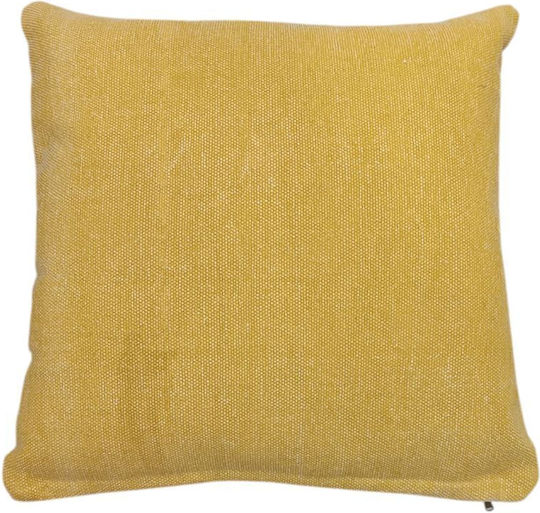 Sofa-Kissen aus 100% Baumwolle Senfgelb 45x45cm