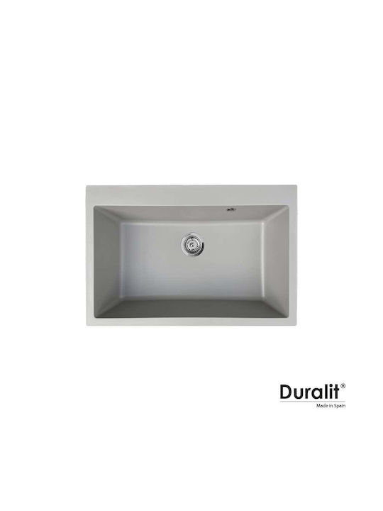 Duralit Drop-In Sink Synthetic Granite W76xD50cm