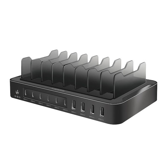 LogiLink Suport de Încărcare cu 4 Porturi USB-A și 6 Porturi USB-C 120W Livrarea energiei în culoarea Negru (PA0327)