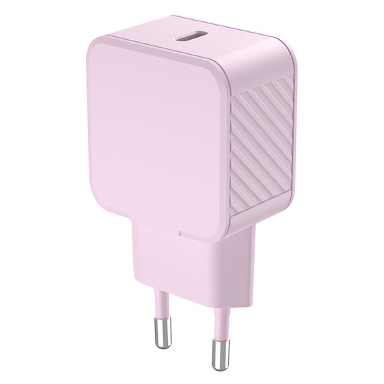 BigBen Connected Φορτιστής Χωρίς Καλώδιο με Θύρα USB-C 20W Power Delivery Ροζ