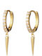 The Gem Stories Earrings Dangle from Silver Gold Plated with Stones