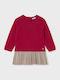 Kinderkleid Langärmelig Knitted Red