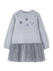 Children's Dress Long Sleeve Knitted Silver