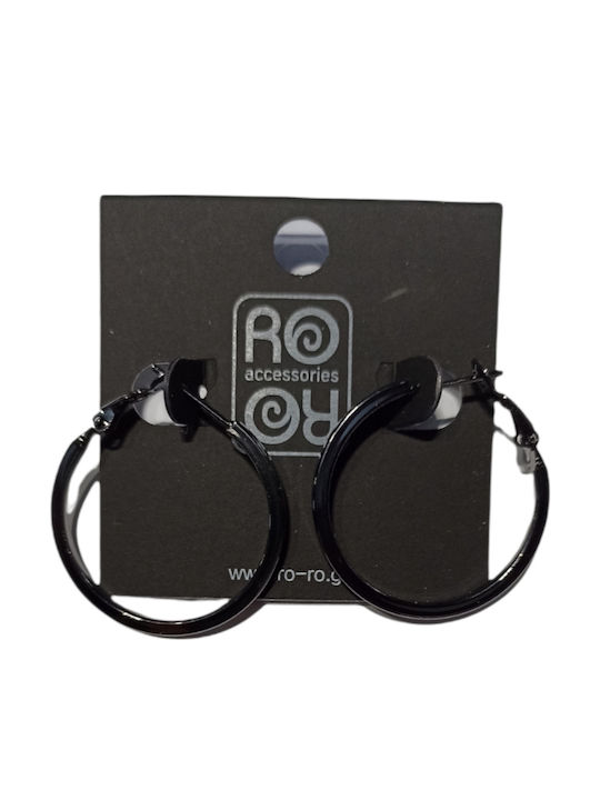 Ro-Ro Accessories Σκουλαρίκια Κρίκοι από Ατσάλι