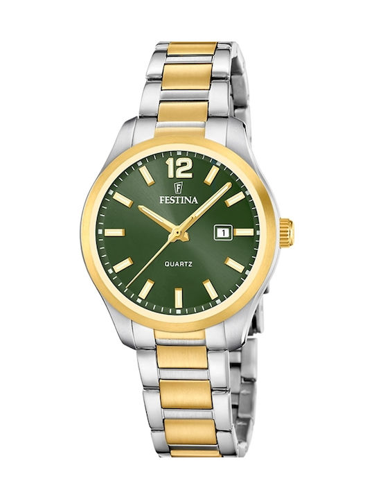 Women's Watch 34mm Battery with Gold Stainless Steel Bracelet