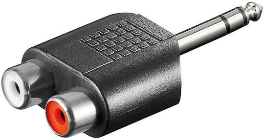Μετατροπέας 6.3mm Male Rca 2x Female