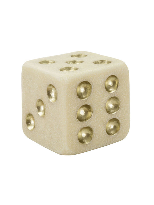 Decorativ Polyresin Zar Crem Auriu 12x12x12 Cm