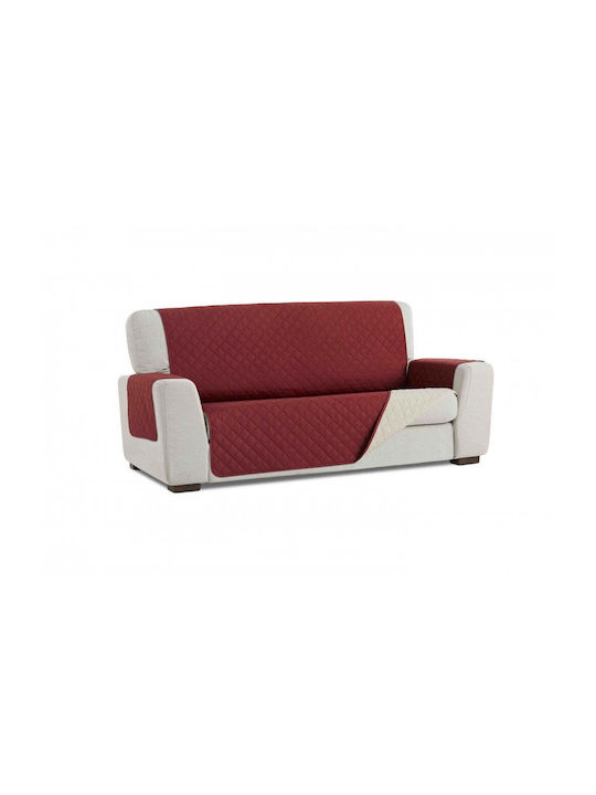 Sofazip Elastische Abdeckung für Dreisitziges Sofa Red-beige 160εκ. 1Stück SZMATREDBEJ