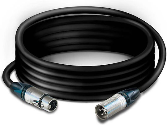 Tasker Lautsprecherkabel XLR-Stecker Male 3-polig zu XLR-Buchse 3-polig 3m Schwarz