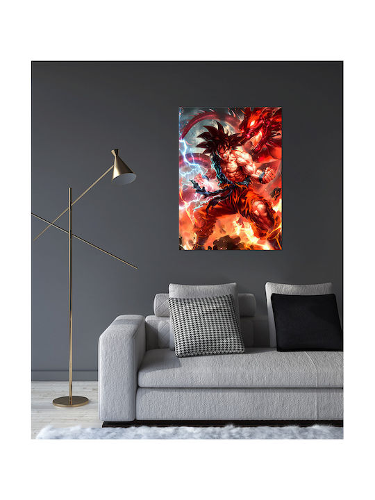 Canvas Painting Dragon Ball Goku In Heat Battle Knv2708 45cm x 65cm