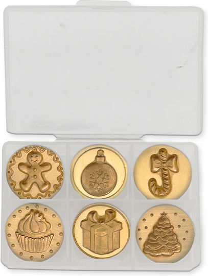 Set Ștampile Buleoti Candy Christmas Stamperia 6 Bucăți