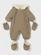 Mayoral Baby Bodysuit for Going Out Long-Sleeved Beige