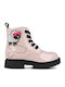 Anatomisch Lederne Kinderstiefel mit Reißverschluss Rosa