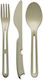 Koziol Cutlery Set 3-piece Klikk Pocket Nature Desert Sand
