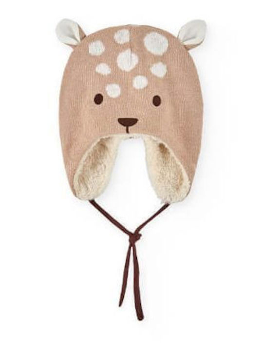 Kinder Mütze Gestrickt Beige