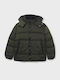Kinder Freizeitjacke Kurz mit Kapuze Dark Olive