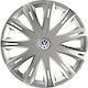 Versaco Car Hubcap Set Spark Cbx with VW Emblem 13" 4pcs Silver