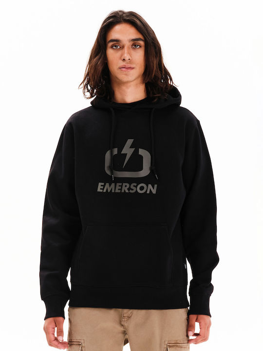 Emerson Суитшърт с Качулка Черен