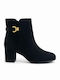 Wildleder Stiefeletten Damen Schwarz