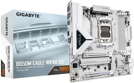 Gigabyte B850 Eagle WIFI6E ICE Motherboard Micro ATX with AMD AM5 Socket