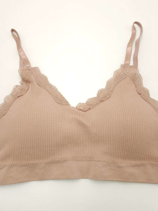 Channo Femei Sutien sport Beige cu Căptușeală d...