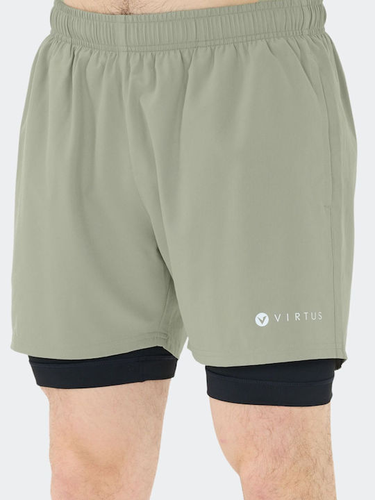2-in-1 Sport Herren Bermuda Dried Sage