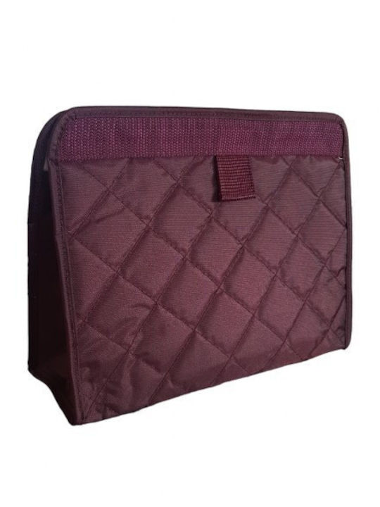 Τσαντάκι Καλλυντικών Polyester Μπορντώ Pochette 27,5x10,5x21εκ Ordinett 50-05 Ύφασμα Polyester Μπορντώ Ordinett 50-05