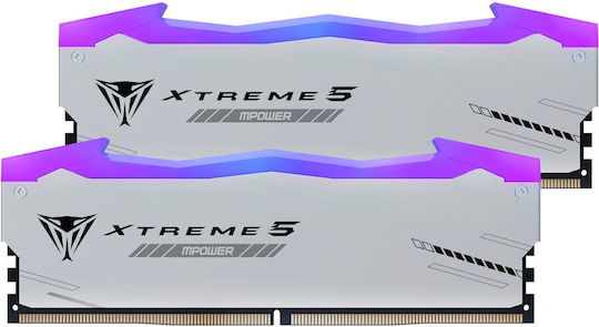 Patriot Viper Xtreme 5 MPower RGB DDR5 32GB RAM με 2x16GB Modules και Ταχύτητα 6400 για Desktop