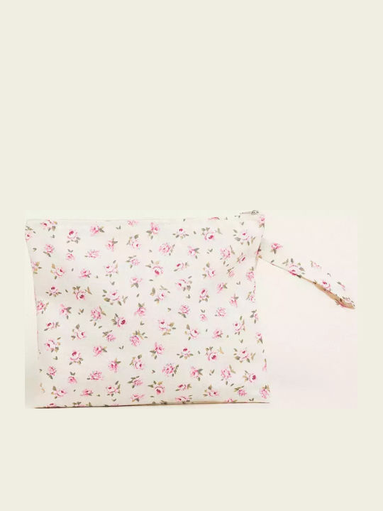 Kulturbeutel Floral in Beige Farbe 29cm